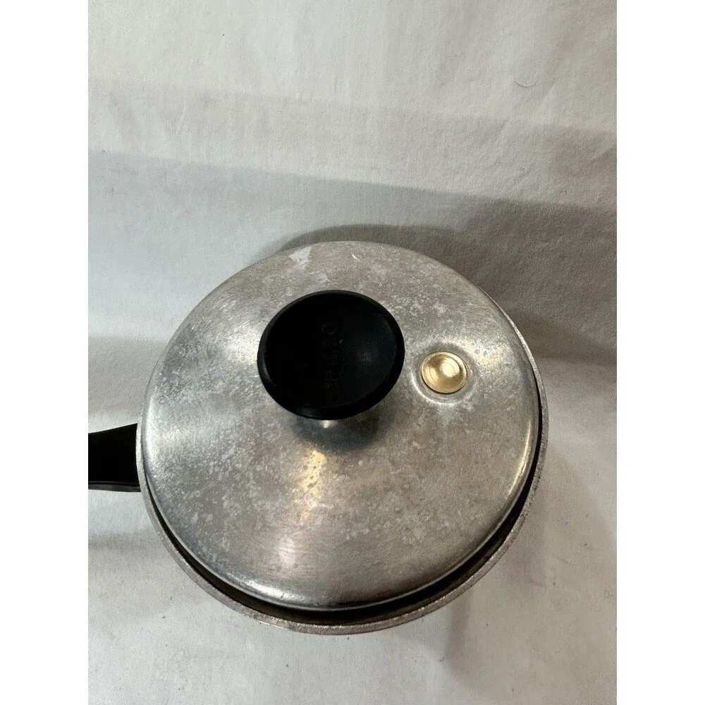 Vintage Mirro Aluminum Saucepan Set 1 Qt 2 Qt With Lids Steamer Vents